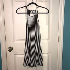 Halter T-Shirt Stripped Dress